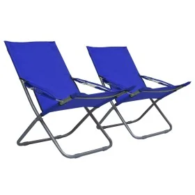 Sillas de playa plegables 2 unidades tela azul von , Gartenstühle - Ref: Foro24-47902, Preis: 112,55 €, Rabatt: %