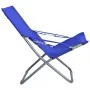 Sillas de playa plegables 2 unidades tela azul de , Sillas de jardín - Ref: Foro24-47902, Precio: 112,55 €, Descuento: %