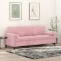 Sofá de 3 plazas con cojines terciopelo rosa 180 cm by , Sofas - Ref: Foro24-3200894, Price: 322,15 €, Discount: %