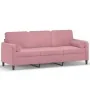 Sofá de 3 plazas con cojines terciopelo rosa 180 cm by , Sofas - Ref: Foro24-3200894, Price: 322,15 €, Discount: %