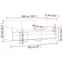 Sofá de 3 plazas con cojines terciopelo rosa 180 cm by , Sofas - Ref: Foro24-3200894, Price: 322,15 €, Discount: %