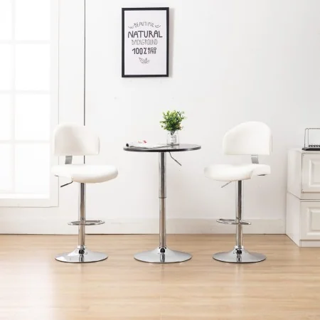 Taburetes de cocina 2 unidades cuero sintético blanco by , Kitchen stools - Ref: Foro24-249657, Price: 161,87 €, Discount: %