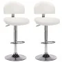 Taburetes de cocina 2 unidades cuero sintético blanco by , Kitchen stools - Ref: Foro24-249657, Price: 161,87 €, Discount: %