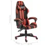 Silla gaming de cuero sintético negro y rojo de , Sillas de oficina - Ref: Foro24-20519, Precio: 121,70 €, Descuento: %