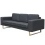 Set de sofás de 2 y 3 plazas gris oscuro by , Sofas - Ref: Foro24-273816, Price: 911,34 €, Discount: %