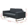 Set de sofás de 2 y 3 plazas gris oscuro by , Sofas - Ref: Foro24-273816, Price: 911,34 €, Discount: %