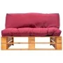 Sofá de jardín de palets con cojines rojos madera de pino by , Outdoor sofas - Ref: Foro24-277445, Price: 115,71 €, Discount: %