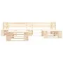 Muebles de palets de jardín con cojines arena 4 piezas madera von , Gartensets - Ref: Foro24-277491, Preis: 356,56 €, Rabatt: %