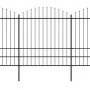Valla de jardín con puntas de lanza acero negro (1,75-2)x13,6 m by , fence panels - Ref: Foro24-277755, Price: 798,12 €, Disc...