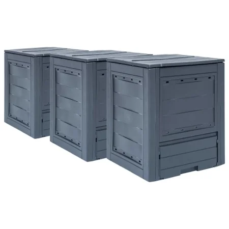 Compostadores de jardín 3 unidades gris 780 L 60x60x73 cm by , Composters - Ref: Foro24-278920, Price: 189,06 €, Discount: %