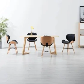 Sillas de comedor 4 uds cuero sintético y madera curvada negro von , Essstühle - Ref: Foro24-279505, Preis: 418,78 €, Rabatt: %