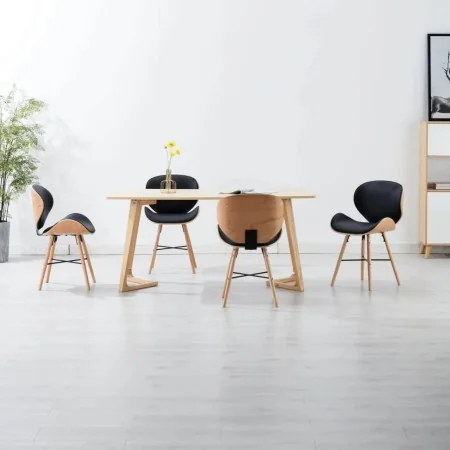 Sillas de comedor 4 uds cuero sintético y madera curvada negro von , Essstühle - Ref: Foro24-279505, Preis: 418,78 €, Rabatt: %
