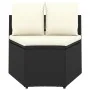 Set de sofás de jardín 2 piezas y cojines ratán sintético negro by , Outdoor sofas - Ref: Foro24-310464, Price: 173,10 €, Dis...