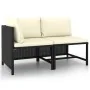 Set de sofás de jardín 2 piezas y cojines ratán sintético negro von , Modulare Sofas für den Außenbereich - Ref: Foro24-31352...