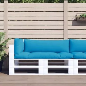 Cojines para sofá de palets 3 unidades tela azul von , Kissen für Stühle und Sofas - Ref: Foro24-314662, Preis: 55,20 €, Raba...
