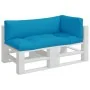Cojines para sofá de palets 3 unidades tela azul by , Cushions for chairs and sofas - Ref: Foro24-314662, Price: 55,20 €, Dis...