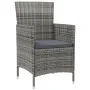 Sillas de jardín 4 unidades con cojines ratán sintético gris by , Garden chairs - Ref: Foro24-316690, Price: 294,96 €, Discou...