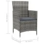 Sillas de jardín 4 unidades con cojines ratán sintético gris by , Garden chairs - Ref: Foro24-316690, Price: 294,96 €, Discou...