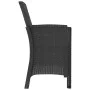 Sillones de jardín 2 uds con cojines ratán PP color grafito by , Garden chairs - Ref: Foro24-318229, Price: 165,06 €, Discoun...