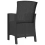 Sillones de jardín 2 uds con cojines ratán PP color grafito by , Garden chairs - Ref: Foro24-318229, Price: 165,06 €, Discoun...