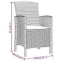 Sillones de jardín 2 uds con cojines ratán PP color grafito by , Garden chairs - Ref: Foro24-318229, Price: 165,06 €, Discoun...