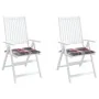 Cojines de silla de jardín 2 uds tela a cuadros rojo 50x50x3 cm by , Cushions for chairs and sofas - Ref: Foro24-314068, Pric...
