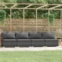Sofá de jardín de 4 plazas con cojines ratán sintético gris de , Conjuntos de jardín - Ref: Foro24-317519, Precio: 440,65 €, ...