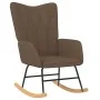 Silla mecedora de tela marrón by , Rocking chairs - Ref: Foro24-327614, Price: 109,87 €, Discount: %