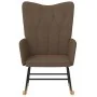 Silla mecedora de tela marrón by , Rocking chairs - Ref: Foro24-327614, Price: 109,87 €, Discount: %