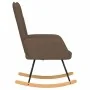 Silla mecedora de tela marrón by , Rocking chairs - Ref: Foro24-327614, Price: 109,87 €, Discount: %