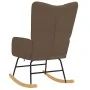 Silla mecedora de tela marrón by , Rocking chairs - Ref: Foro24-327614, Price: 109,87 €, Discount: %