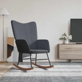 Silla mecedora de terciopelo y PVC gris oscuro von , Schaukelstühle - Ref: Foro24-327876, Preis: 102,33 €, Rabatt: %