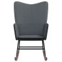 Silla mecedora de terciopelo y PVC gris oscuro by , Rocking chairs - Ref: Foro24-327876, Price: 102,33 €, Discount: %