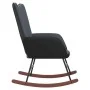 Silla mecedora de terciopelo y PVC gris oscuro by , Rocking chairs - Ref: Foro24-327876, Price: 102,33 €, Discount: %