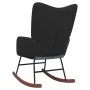 Silla mecedora de terciopelo y PVC gris oscuro by , Rocking chairs - Ref: Foro24-327876, Price: 102,33 €, Discount: %