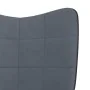 Silla mecedora de terciopelo y PVC gris oscuro by , Rocking chairs - Ref: Foro24-327876, Price: 102,33 €, Discount: %