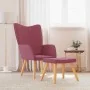 Sillón de relax con reposapiés tela rojo tinto by , Armchairs - Ref: Foro24-327938, Price: 139,98 €, Discount: %