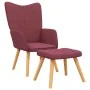 Sillón de relax con reposapiés tela rojo tinto by , Armchairs - Ref: Foro24-327938, Price: 139,98 €, Discount: %