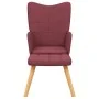 Sillón de relax con reposapiés tela rojo tinto by , Armchairs - Ref: Foro24-327938, Price: 139,98 €, Discount: %