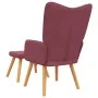 Sillón de relax con reposapiés tela rojo tinto by , Armchairs - Ref: Foro24-327938, Price: 139,98 €, Discount: %