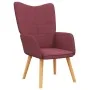 Sillón de relax con reposapiés tela rojo tinto by , Armchairs - Ref: Foro24-327938, Price: 139,98 €, Discount: %