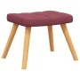 Sillón de relax con reposapiés tela rojo tinto by , Armchairs - Ref: Foro24-327938, Price: 139,98 €, Discount: %