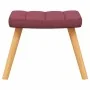 Sillón de relax con reposapiés tela rojo tinto by , Armchairs - Ref: Foro24-327938, Price: 139,98 €, Discount: %