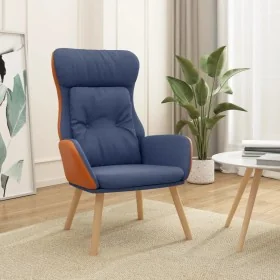 Sillón de relax de tela y PVC azul by , Armchairs - Ref: Foro24-341305, Price: 104,85 €, Discount: %