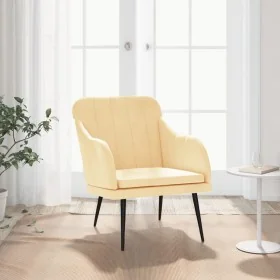 Sillón de terciopelo color crema 63x76x80 cm von , Sessel - Ref: Foro24-351462, Preis: 98,91 €, Rabatt: %