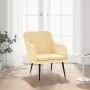 Sillón de terciopelo color crema 63x76x80 cm de , Sillones - Ref: Foro24-351462, Precio: 98,89 €, Descuento: %