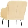 Sillón de terciopelo color crema 63x76x80 cm de , Sillones - Ref: Foro24-351462, Precio: 98,89 €, Descuento: %