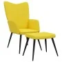 Sillón de relax con reposapiés tela amarillo mostaza by , Armchairs - Ref: Foro24-327959, Price: 122,11 €, Discount: %