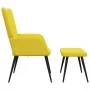 Sillón de relax con reposapiés tela amarillo mostaza by , Armchairs - Ref: Foro24-327959, Price: 122,11 €, Discount: %