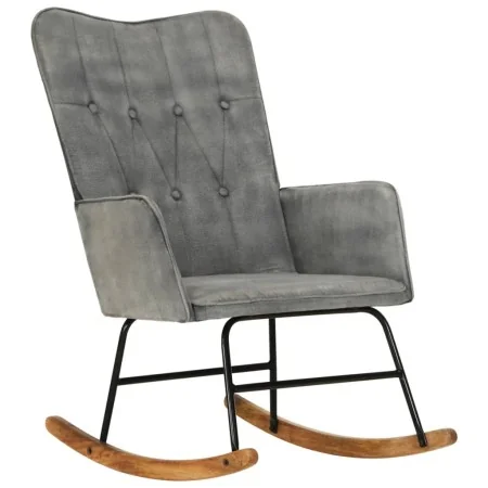 Silla mecedora de lona vintage gris by , Rocking chairs - Ref: Foro24-339685, Price: 115,19 €, Discount: %